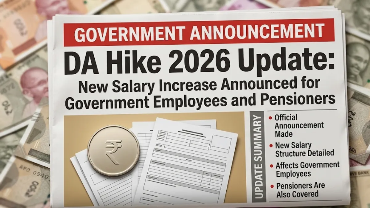 DA Hike 2026 Update: New Salary Increase Announced for Government Employees and Pensioners